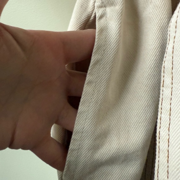 KIVARI Denim Utility Mini Dress Belted Cotton Snap Casual Chore Preppy 4 - Picture 3 of 9